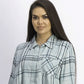 Style & Co Women's Plaid One-Pocket Shirt Green Size Large