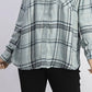 Style & Co Women's Plaid One-Pocket Shirt Green Size Large