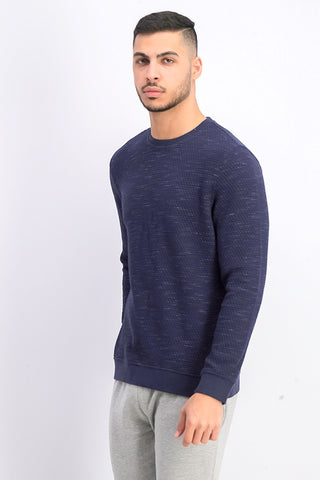 Alfani Men's Heathered Sweatshirt Navy Size Large
