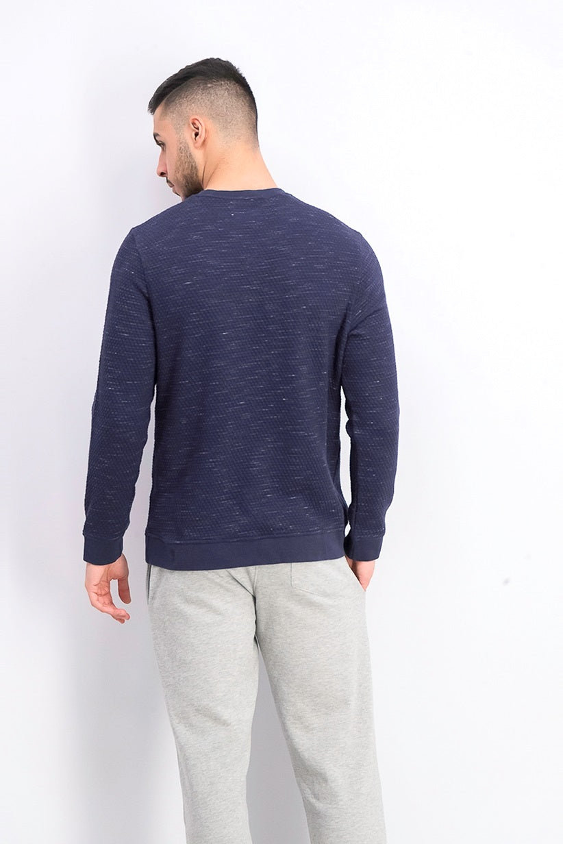 Alfani Men's Heathered Sweatshirt Navy Size Large