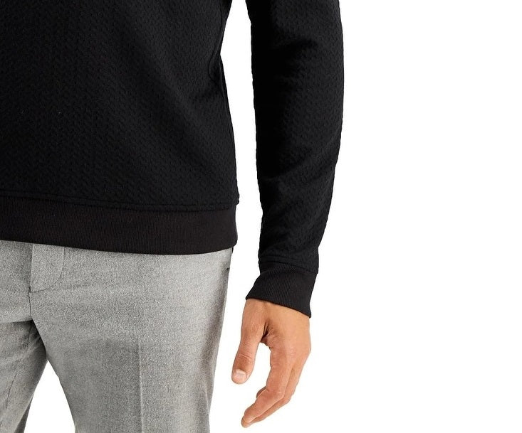 Tasso Elba Men's Crossover Sweater Black Size Large