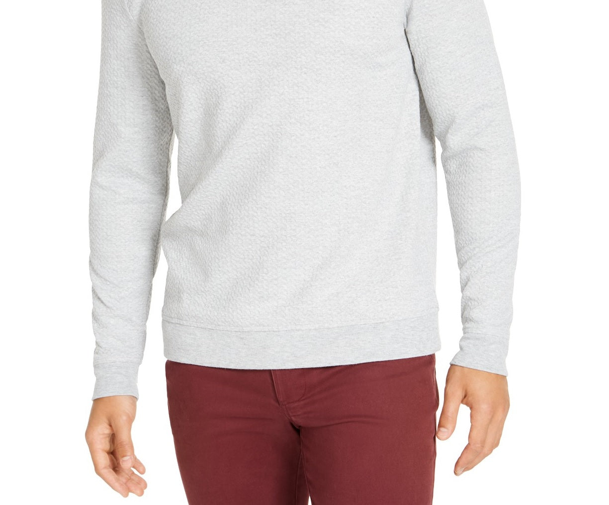 Tasso Elba Men's Crossover Sweater Gray Size Small