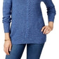 Karen Scott Women's Cable-Knit Panel Sweater Blue Size Medium