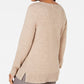 Karen Scott Women's Cable Knit Panel Sweater Chesnut Marl  Size X-Large
