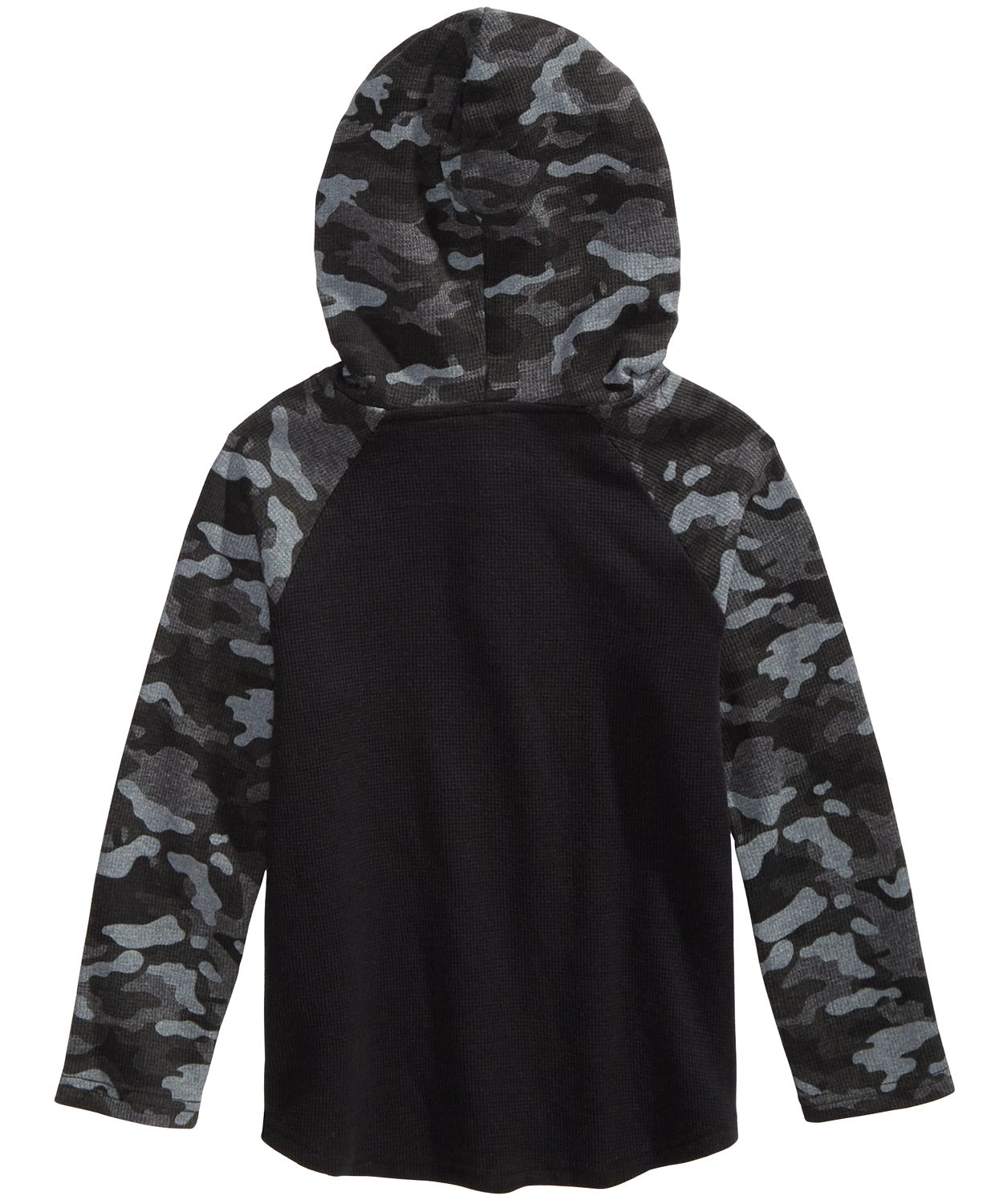 Epic Threads Toddler Boys Camo Colorblocked Thermal-Knit Hooded Henley Black Size 2