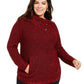 Style & Co Women's Plus Button Trim Sweater Red Size 0X