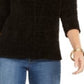 Style & Co Women's Chenille Sweater Black Size X-Large