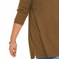 Style & Co Women's Seam-Front Tunic Sweater Brown Size Medium