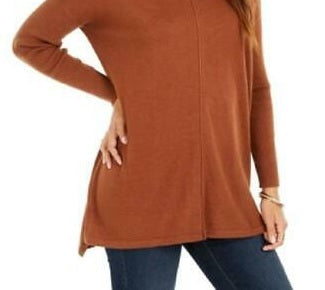 Style & Co Women's Seam Front Tunic Sweater Beige Size Petite X-Small