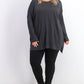 Style & Co Women's Seam Front Tunic Sweater Grey Size 3X
