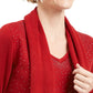 Karen Scott Women's Embellished Scarf Sweater Red Size X-Large