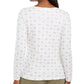 Karen Scott Women's Shimmer Camel Print Top White Size Large