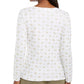 Karen Scott Women's Shimmer Camel-Print Top White Size Small