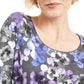 Karen Scott Women's Printed Scoop Neck Top Blue Size Small