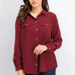 Charter Club Women's Two-Pocket Shirt Wine Size Extra Small