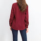 Charter Club Women's Two-Pocket Shirt Wine Size Extra Small
