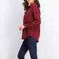 Charter Club Women's Two-Pocket Shirt Wine Size Extra Small