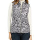 Charter Club Women's Animal-Print Quilted Vest White Size Large
