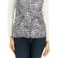Charter Club Women's Animal-Print Quilted Vest White Size Large