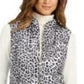 Charter Club Women's Animal-Print Quilted Vest Cloud Combo Size Small