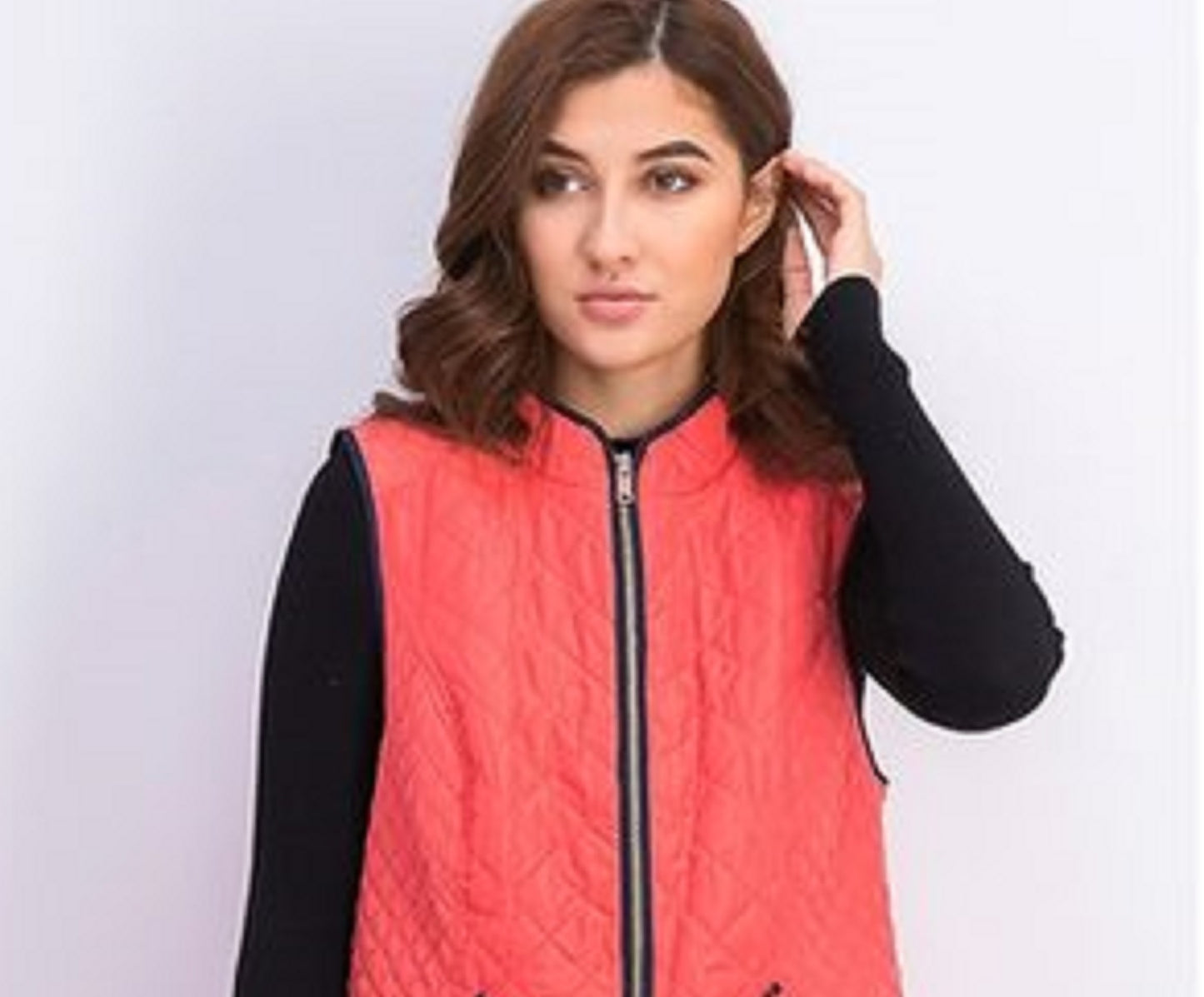 Charter Club Women's Quilted Stand-Collar Vest Orange Size Extra Large