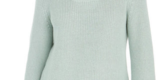 Style & Co Women's Boxy Knit Pullover Sweater Green Size X-Small