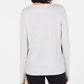 Ideology Women's Love Graphic Long-Sleeve Pullover Gray Size Medium