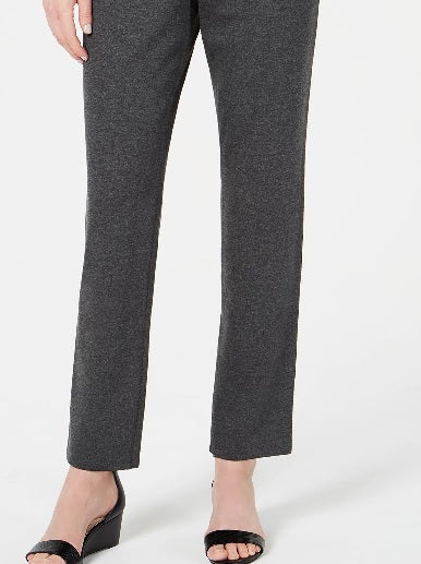 Karen Scott Women's Sport Pull-On Straight-Leg Pants Charcoal Size Extra Large