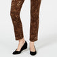 Charter Club Women's  Petite Printed Lexington Straight-Leg Jeans Brown Size 16
