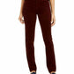 Charter Club Women's Petite Lexington Straight-Leg Corduroy Pants Marron Size 14 P