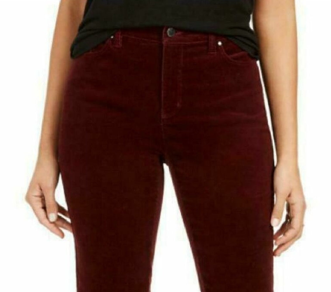 Charter Club Women's Petite Lexington Straight-Leg Corduroy Pants Marron Size 14 P