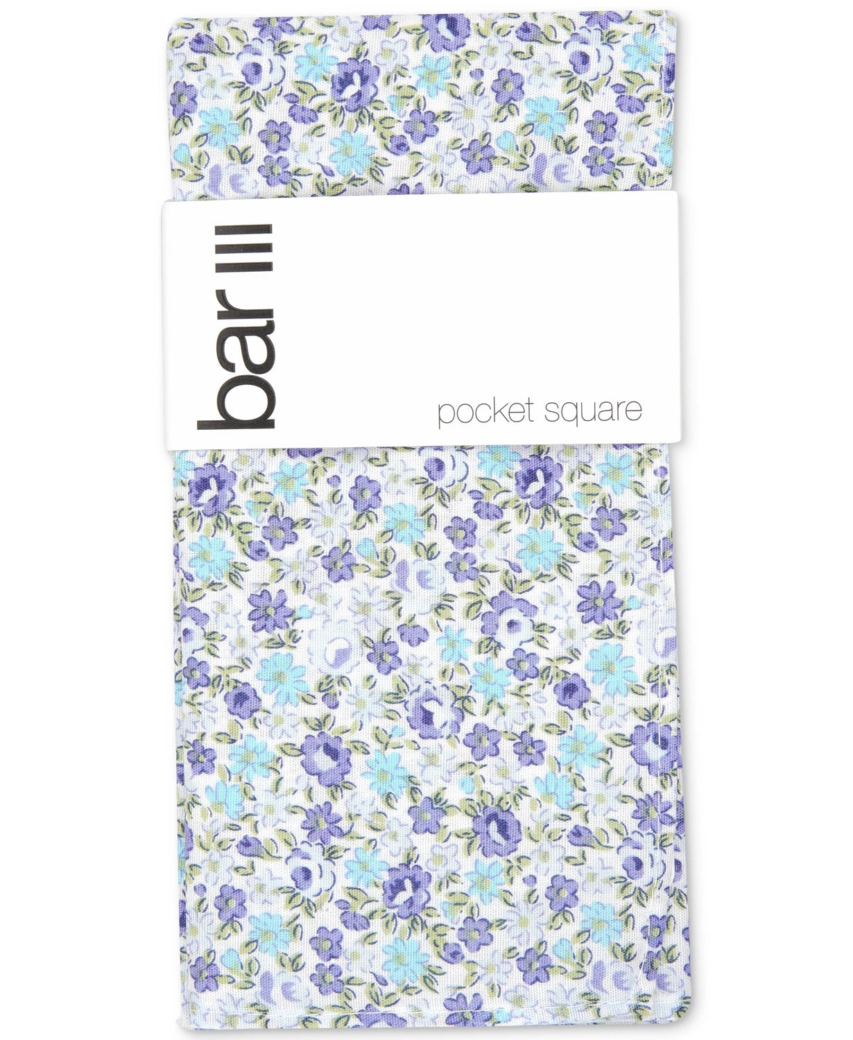 Bar III Men's Douglas Floral Pocket Square Navy Size Regular