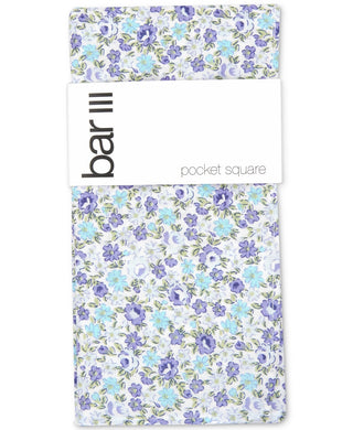 Bar III Men's Douglas Floral Pocket Square Navy Size Regular