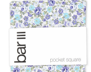 Bar III Men's Douglas Floral Pocket Square Navy Size Regular