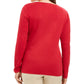 Karen Scott Women's Snow Bike Cotton Top Bright Red Size Small