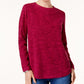 Karen Scott Women's Sport Space-Dye Microfleece Top Pink Size Large