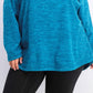 Karen Scott Women's Plus Size Marled Microfleece Top Blue Size Extra Large