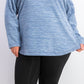 Karen Scott Women's Plus Size Marled Microfleece Top Black Size Extra Large