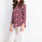 Charter Club Women's Tile-Print Top Red Size Large
