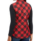 Karen Scott Women's Sport Plaid Puffer Vest Bright Red Size Large
