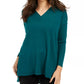 Style & Co Women's V-Neck Tunic Sweater Red Size Large