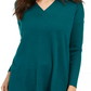 Style & Co Women's V-Neck Tunic Sweater Red Size Large