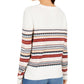 Style & Co Women's Striped Studded Sweater Beige Size Large