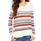 Style & Co Women's Striped Studded Sweater Beige Size Small