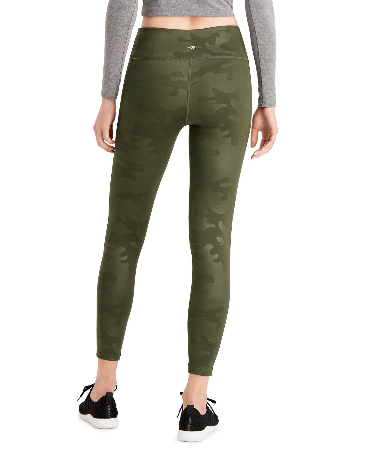 Ideology Women's Cool Camo Printed Leggings Green Size X-Small