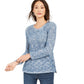 Style & Co Women's Textured Eyelash Sweater Blue Size XX-Large