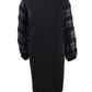 Alfani Women's Plus Size Embellished-Sleeve Shift Dress Black Size 2X