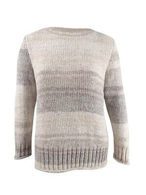 Style & Co Chenille Space-Dyed Sweater Green Size Medium