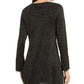 Alfani Women's Glitter-Knit Tunic Sweater Black Size Extra Small
