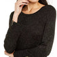 Alfani Women's Glitter-Knit Tunic Sweater Black Size Extra Small